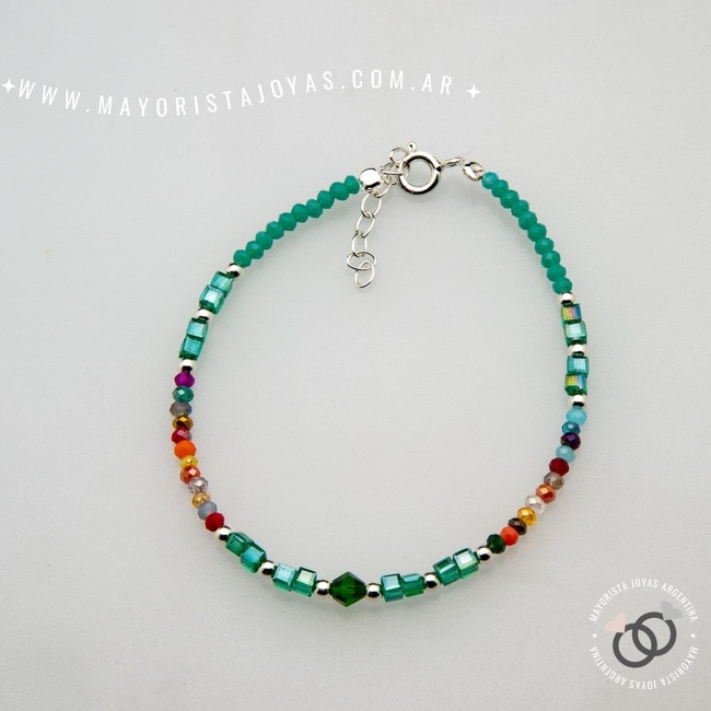 PULSERA PLATA Y CRISTAL (PBC0361)
