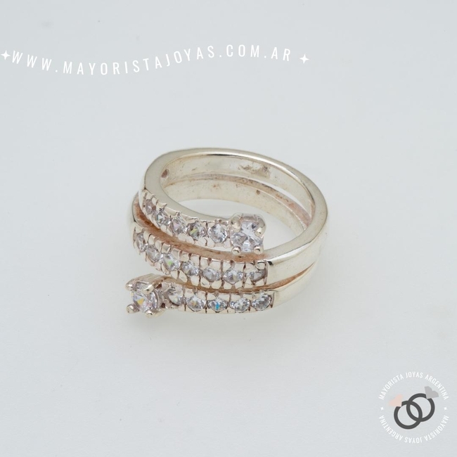 ANILLO PLATA Y CRISTAL (PAC0557)