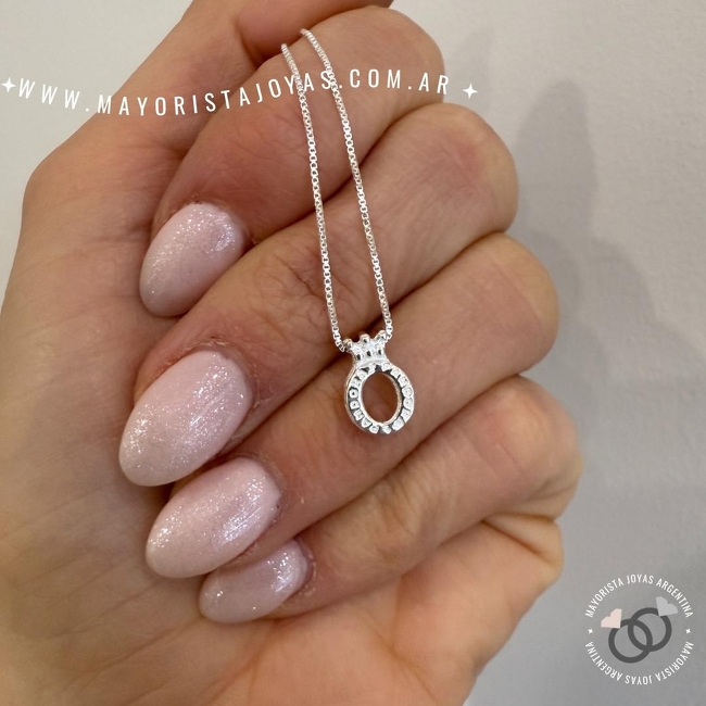 COLLAR PLATA LISA (PCL0140)