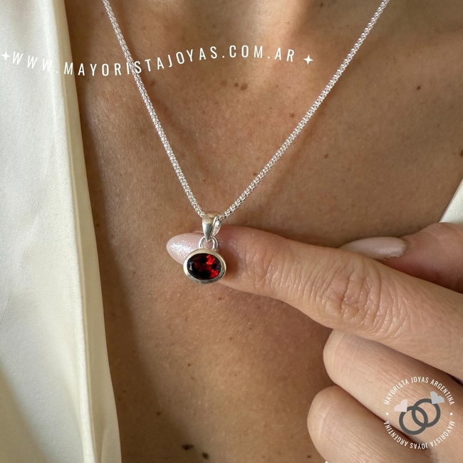 COLLAR PLATA Y PIEDRA (PCN0007)