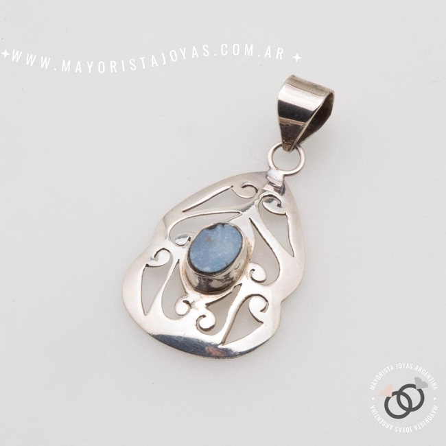 DIJE PLATA Y PIEDRA (PPD0312)