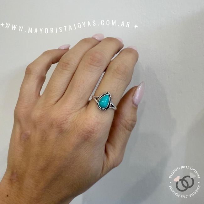 ANILLO PLATA Y PIEDRA (PAP0462)