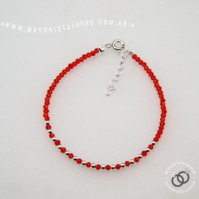 PULSERA PLATA Y CRISTAL (PBC0314)