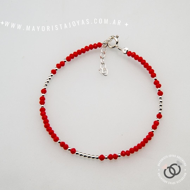 PULSERA PLATA Y CRISTAL (PBC0310)
