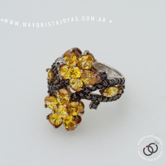 ANILLO PLATA Y CRISTAL (PAC0549)