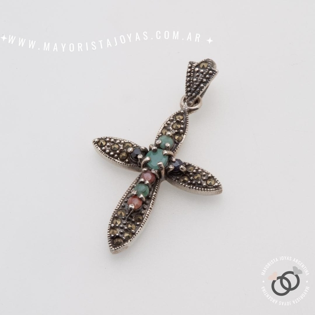 DIJE PLATA Y PIEDRA (PPD0313)