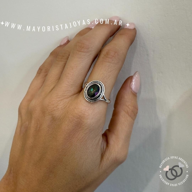 ANILLO PLATA Y PIEDRA (PAP0469)