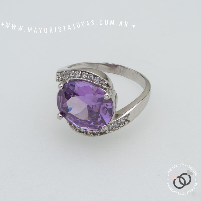 ANILLO PLATA Y CRISTAL (PAC0550)