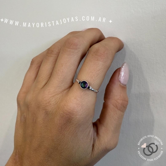 ANILLO PLATA Y PIEDRA (PAP0467)