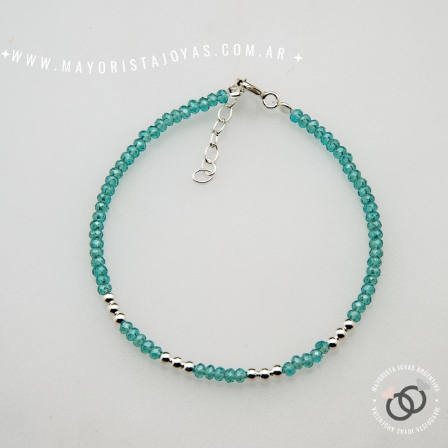 PULSERA PLATA Y CRISTAL (PBC0363)
