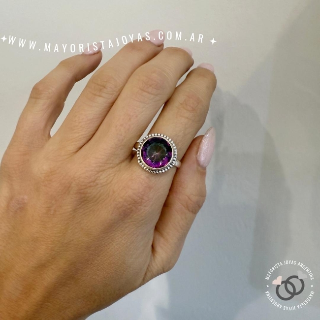 ANILLO PLATA Y PIEDRA (PAP0475)