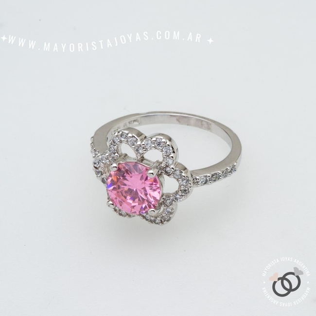 ANILLO PLATA Y CRISTAL (PAC0506)