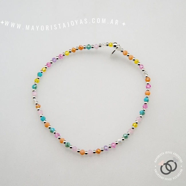 PULSERA PLATA Y CRISTAL (PBC0391)