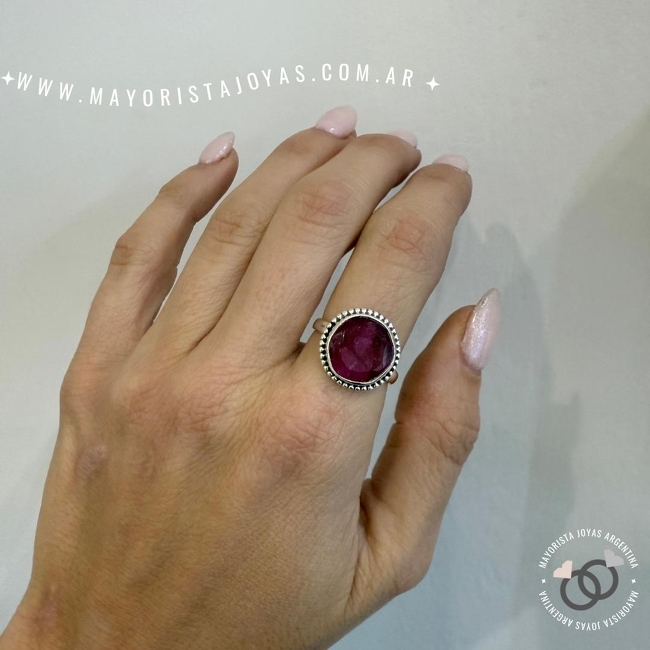 ANILLO PLATA Y PIEDRA (PAP0476)