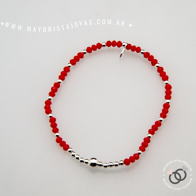 PULSERA PLATA Y CRISTAL (PBC0312)