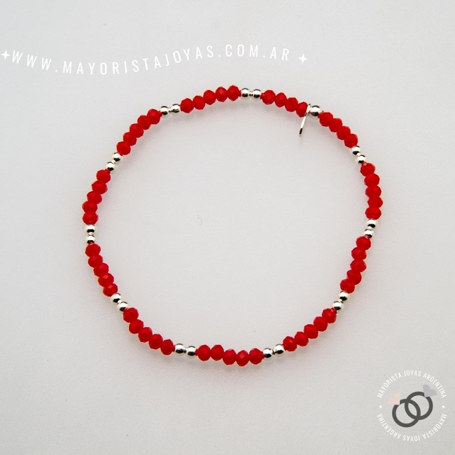 PULSERA PLATA Y CRISTAL (PBC0330)