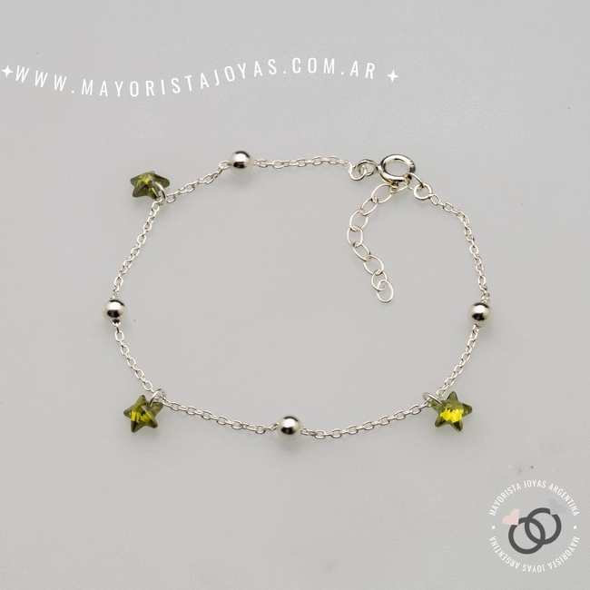 PULSERA PLATA Y CUBIC (PBZ0155)