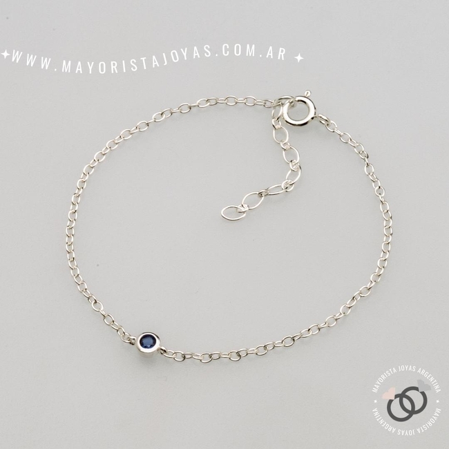 PULSERA PLATA Y CUBIC (PBZ0160)