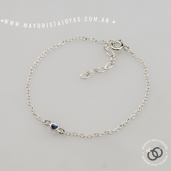 PULSERA PLATA Y CUBIC (PBZ0165)