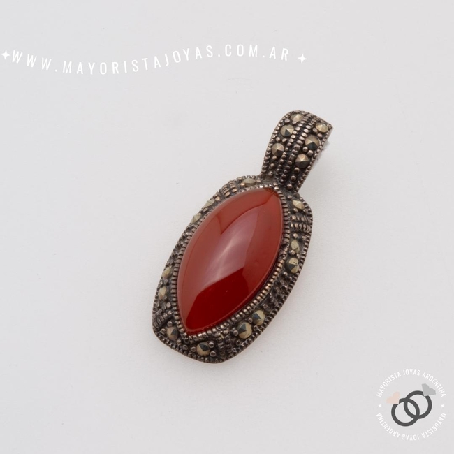 DIJE PLATA Y PIEDRA (PPD0318)