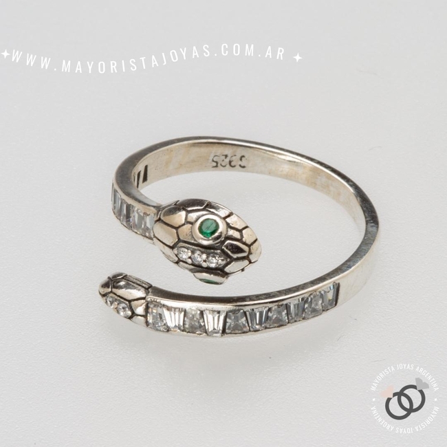 ANILLO PLATA Y CUBIC (PAC0371)