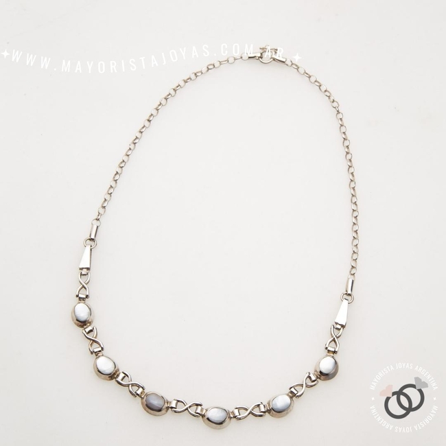 COLLAR PLATA Y PIEDRA (PCN0031)