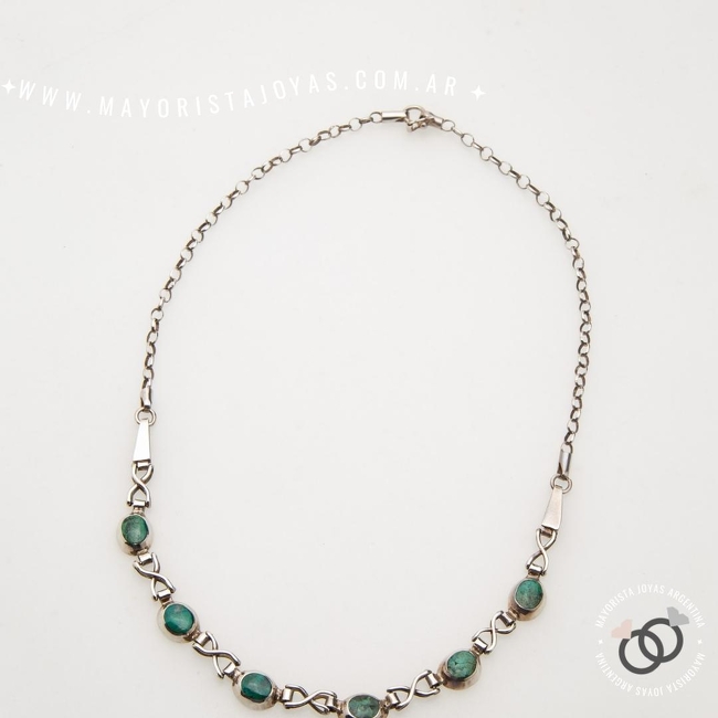 COLLAR PLATA Y PIEDRA (PCN0033)