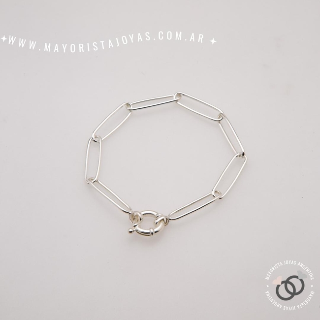 PULSERA PLATA LISA 20CM (PBL0312)
