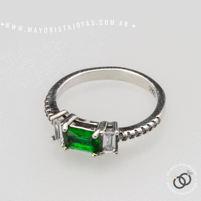 ANILLO PLATA Y CUBIC (PAC0374)