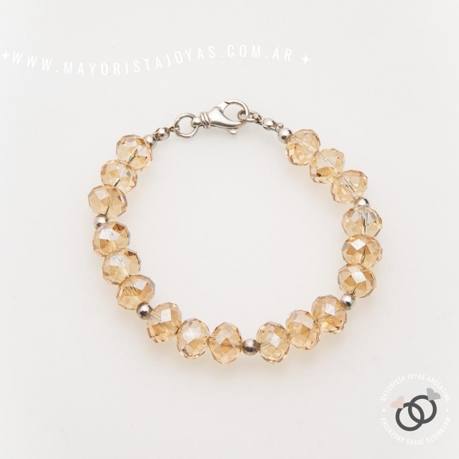 PULSERA PLATA Y CRISTAL (PBC0396)
