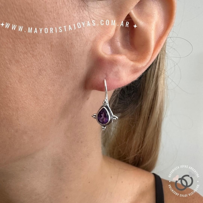 AROS PLATA Y PIEDRA (PPN0215)