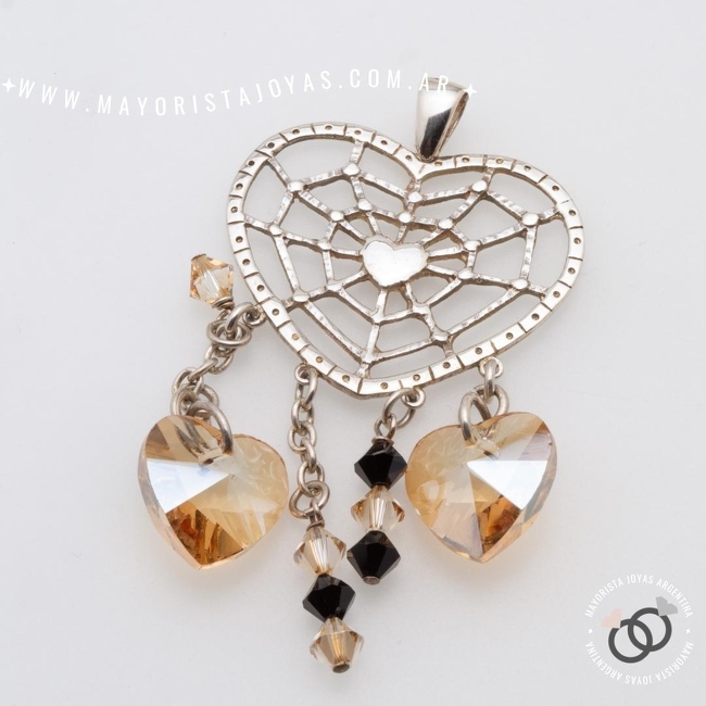 DIJE PLATA Y CRISTAL (PDC0222)