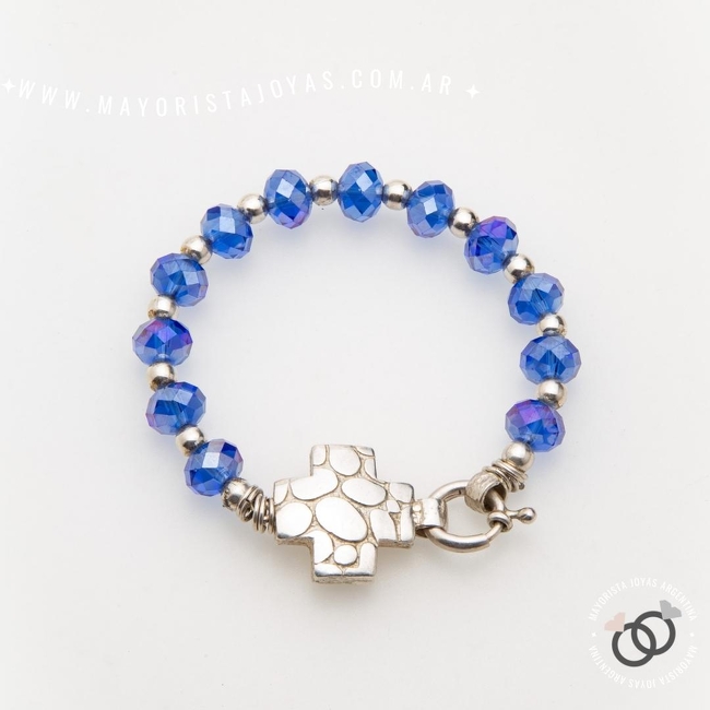 PULSERA PLATA Y CRISTAL (PBC0401)