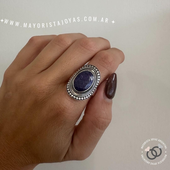 ANILLO PLATA Y PIEDRA (PAP0404)