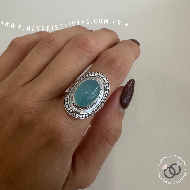 ANILLO PLATA Y PIEDRA (PAP0403)