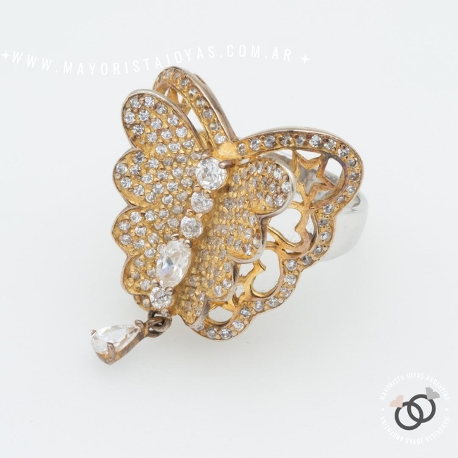 ANILLO PLATA Y CRISTAL (PAC0523)