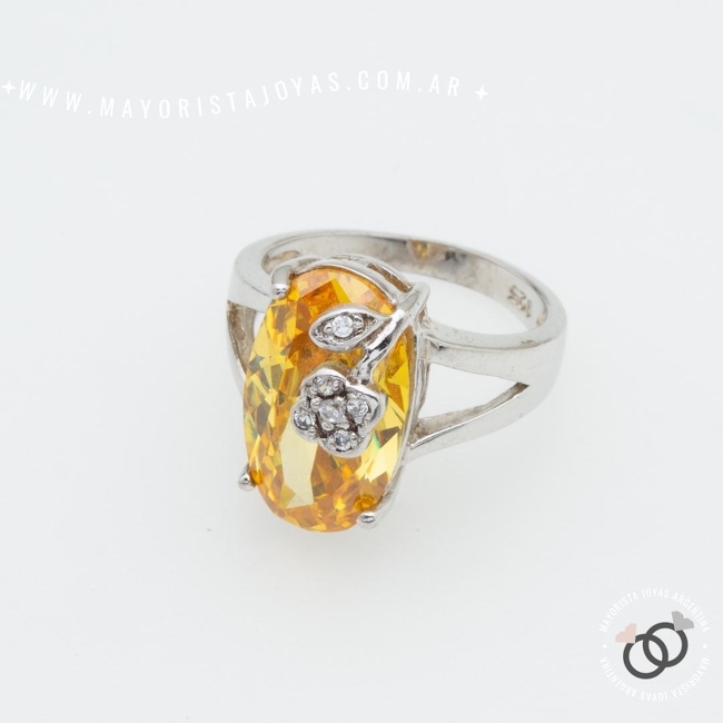ANILLO PLATA Y CRISTAL (PAC0526)