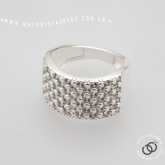 ANILLO PLATA Y CUBIC (PAC0390)