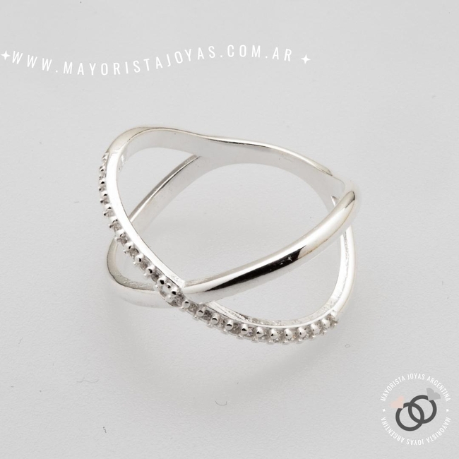 ANILLO PLATA Y CUBIC (PAC0392)