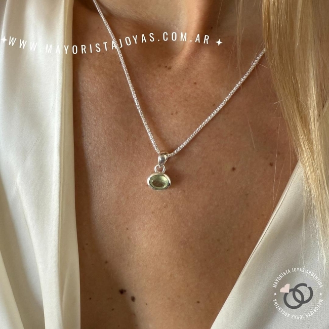 COLLAR PLATA Y PIEDRA (PCN0010)