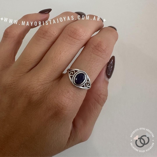 ANILLO PLATA Y PIEDRA (PAP0396)