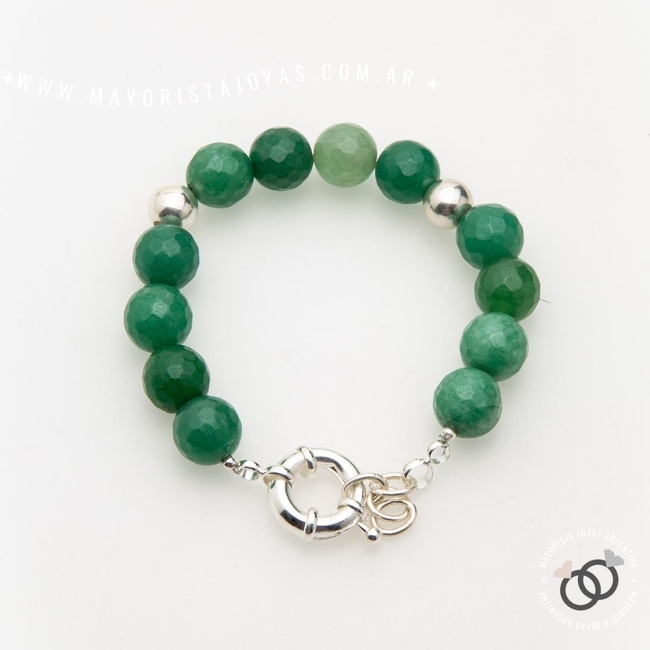 PULSERA PLATA Y PIEDRAS (PBN0187)