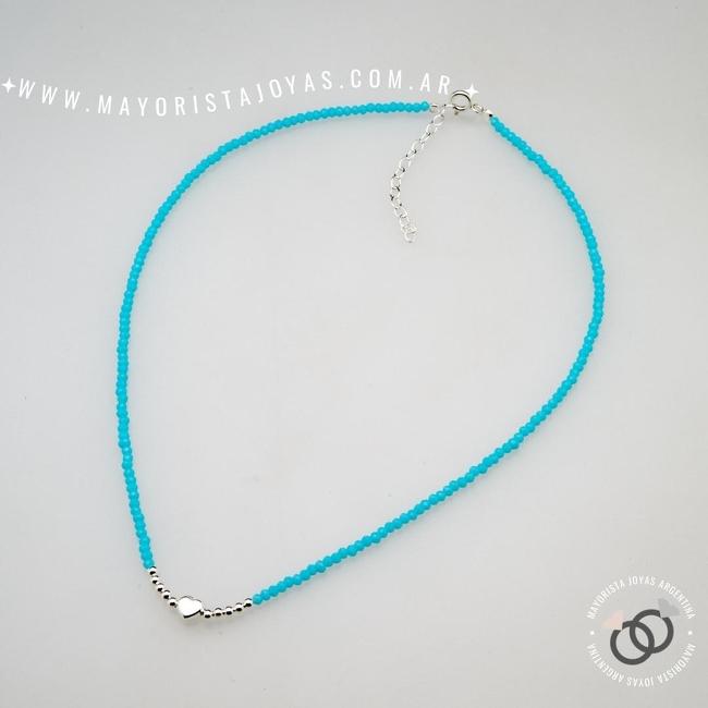 COLLAR PLATA 925 CON CRISTAL (PCK0040)