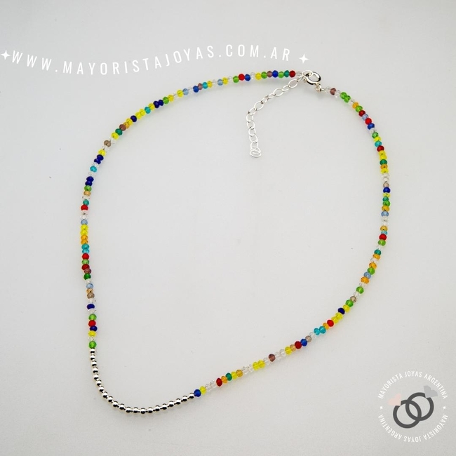 COLLAR PLATA 925 CON CRISTAL (PCK0050)