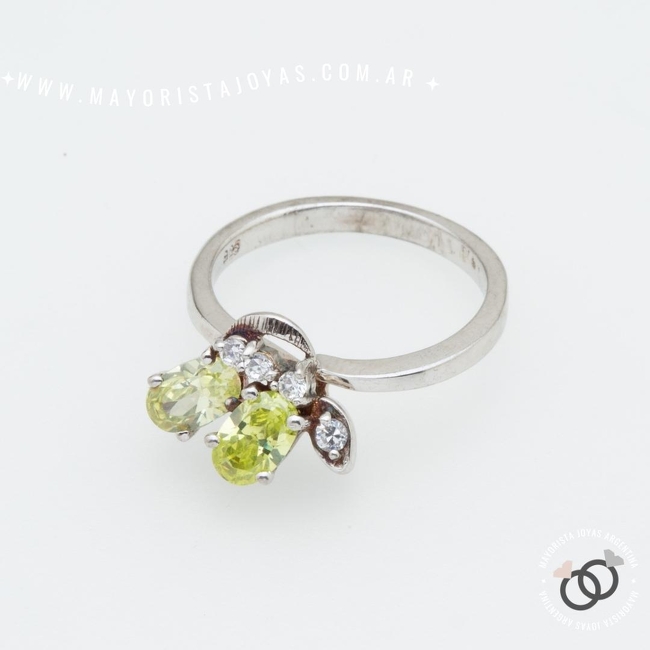 ANILLO PLATA Y CRISTAL (PAC0462)