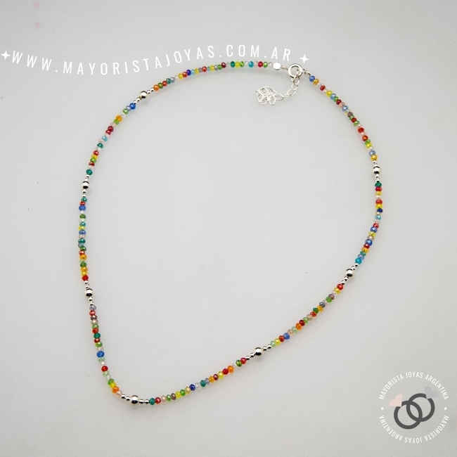 COLLAR PLATA 925 CON CRISTAL (PCK0048)