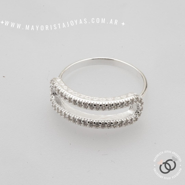 ANILLO PLATA Y CUBIC (PAC0389)
