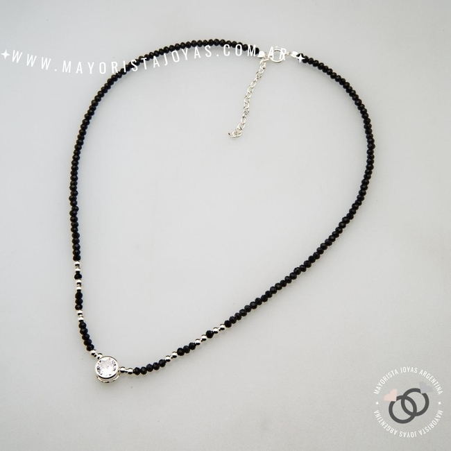 COLLAR PLATA 925 CON CRISTAL (PCK0039)