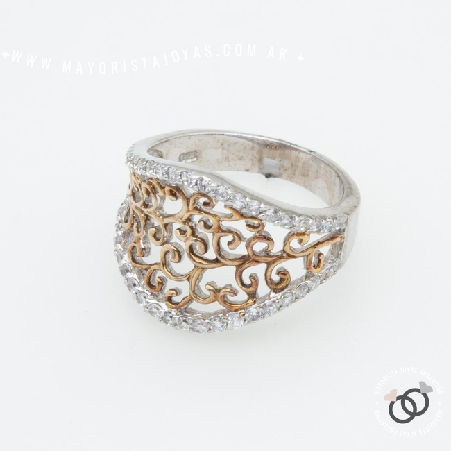 ANILLO PLATA Y CRISTAL (PAC0515)