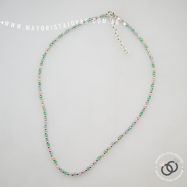 COLLAR PLATA 925 CON CRISTAL (PCK0043)